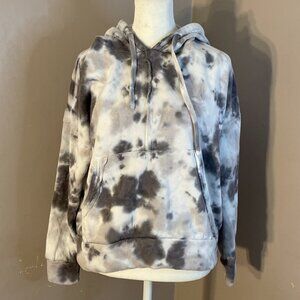 Free People Movement A Cut Above Gray Tie Dye Hoodie Seam Design Drawstring XS